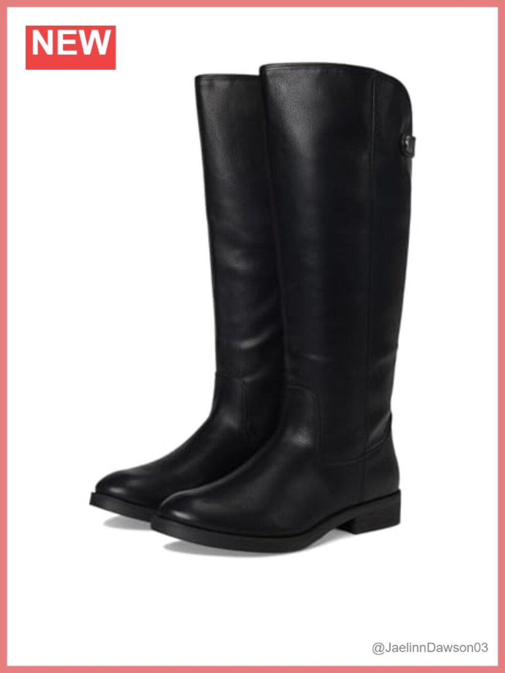 Mid-Calf Equestrian Boots Polyurethane Block Heel